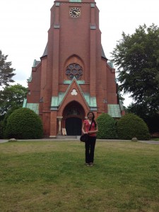 In Blankenese (a more affluent part of town) a friend, Eike, and I saw this Lutheran church.