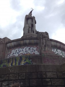 The weirdest thing I've seen in Hamburg was on this tour. It is a statue of Otto von Bismarck with a ram on his head. No one really knew why! Any theories?