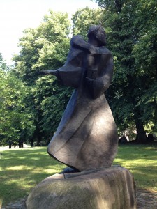 This statue of Luther was very interesting to me. I find his position curious. He is looking in one direction and pointing in the other. My friend pointed out to me that he is pointing in the direction of the evangelical church in the village. I later remembered that the direction he is looking is also the direction of the Catholic church. Interesting…The fact that there is both an Evangelical and Catholic church in one village is rare. My friend's dad pointed out that the Catholic church was built because of the refugees who came from the East during the war.